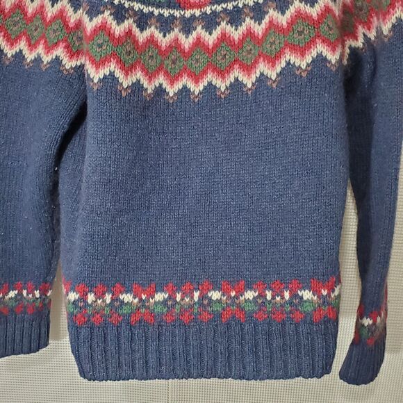 Woolrich Blue and Red Patterned Cardigan - Picture 7 of 11